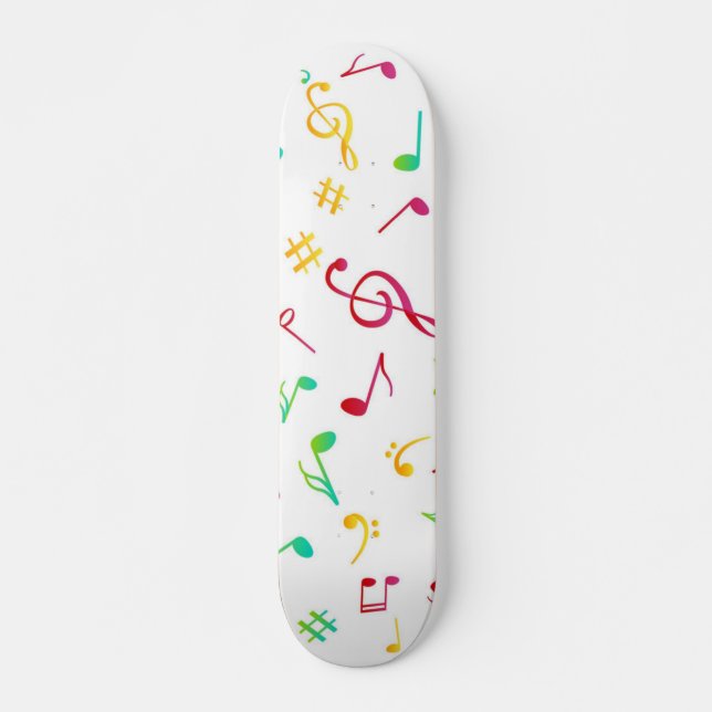 Skateboard Patrón musical (Anverso )