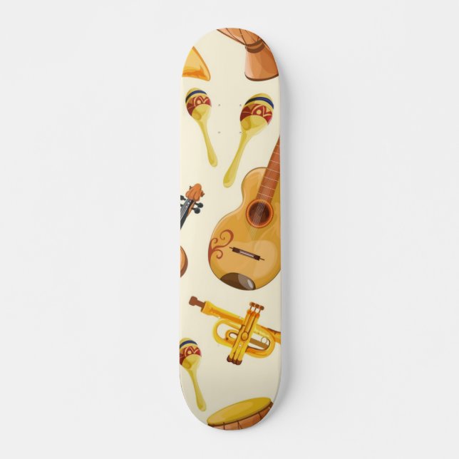 Skateboard Patrón musical (Anverso )