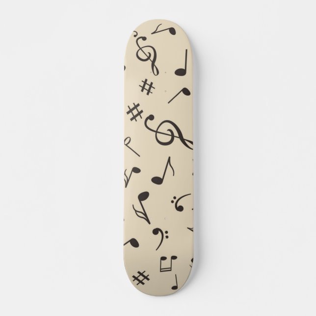 Skateboard Patrón musical (Anverso )