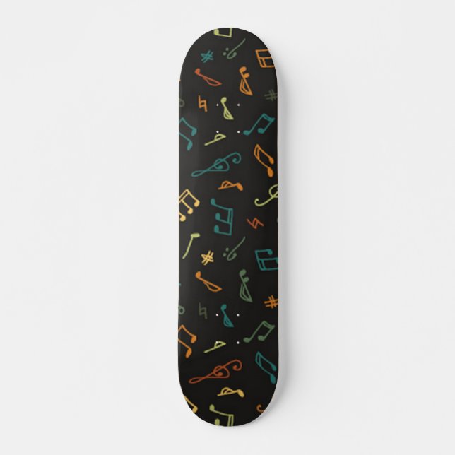 Skateboard Patrón musical (Anverso )