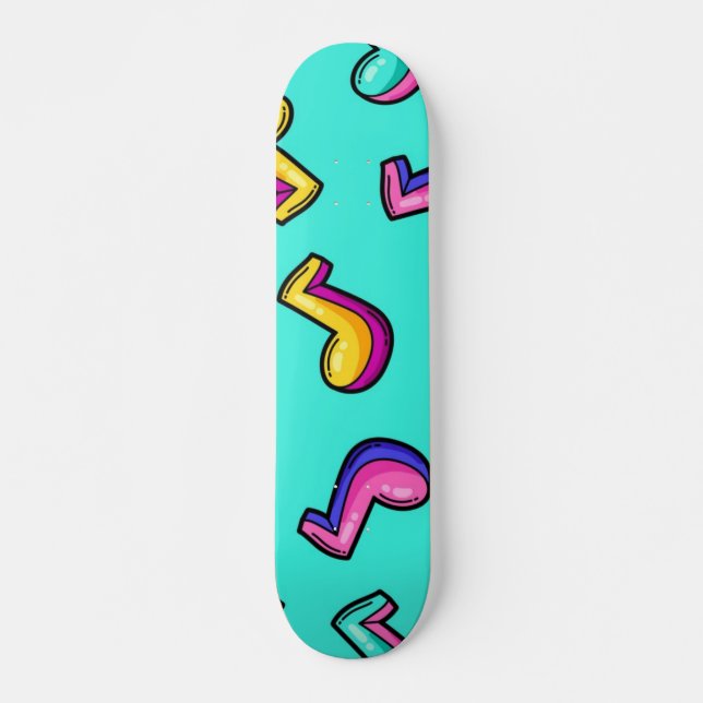 Skateboard Patrón musical (Anverso )