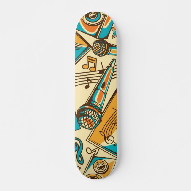 Skateboard Patrón musical (Anverso )