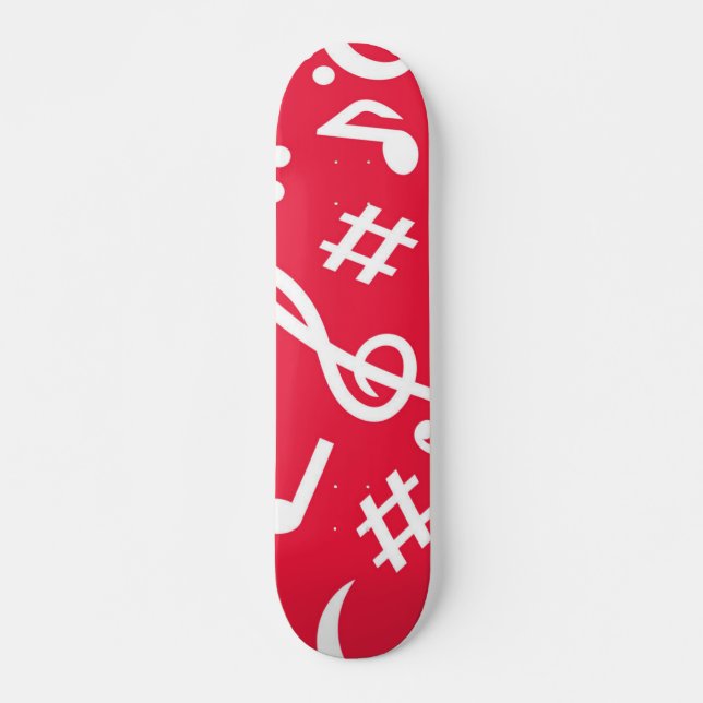 Skateboard Patrón musical (Anverso )