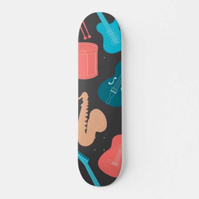 Skateboard Patrón musical (Anverso )