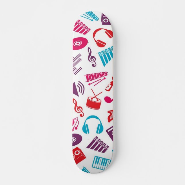 Skateboard Patrón musical (Anverso )