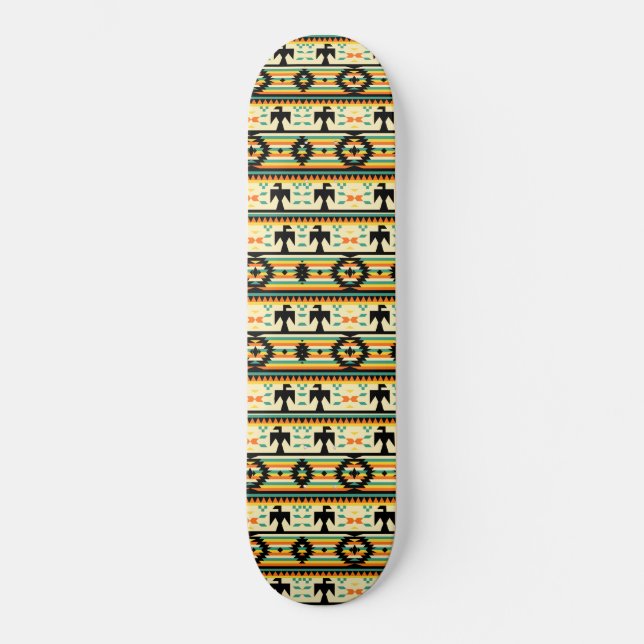 Skateboard Patrón nativo americano (Anverso)