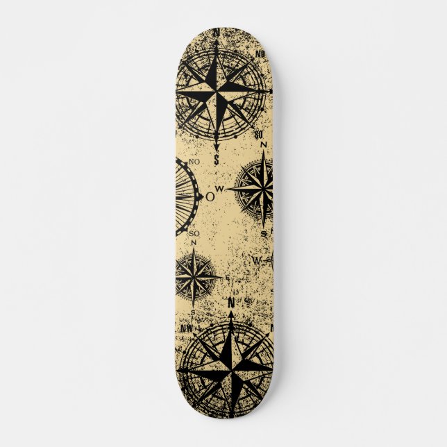 Skateboard Patrón naumático vintage (Anverso )