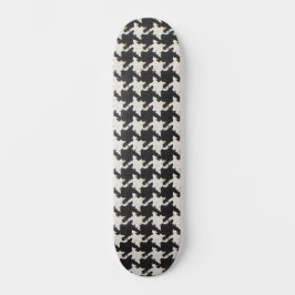 Skateboard Patrón negro blanco de dientes de sabueso