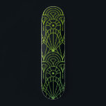 Skateboard Patrón negro verde de Art Deco Moderno de Guay<br><div class="desc">El patinador Guay Modern Art Deco Green Pattern Skateboard cuenta con un patrón Art Deco verde en un fondo negro. Diseñado por ©Evco Studio www.zazzle.com/store/evcostudio</div>