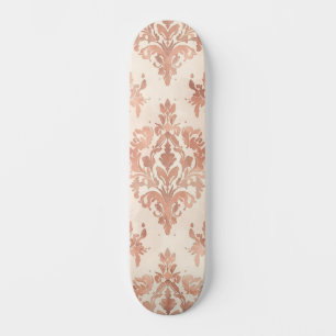 Skateboard Patrón Ornamental de Acuarela de Damasco de Meloco