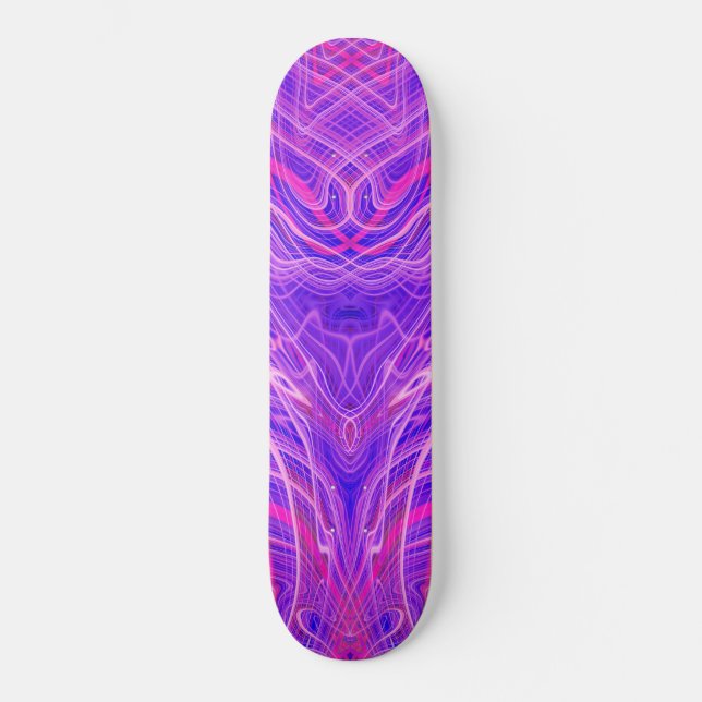 Skateboard Patrón púrpura psicodélico (Anverso)