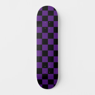 Skateboard Patrón real púrpura y negro controlado