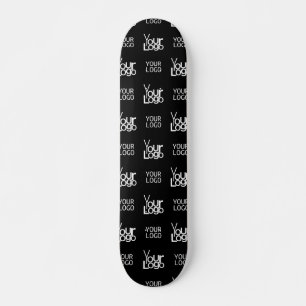 Skateboard Patrón repetitivo de dos logotipos o imágenes