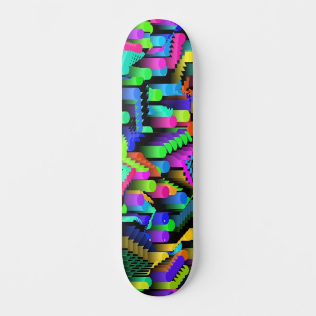 SKATEBOARD PATRÓN RETRO DE LOS 90 (Anverso)