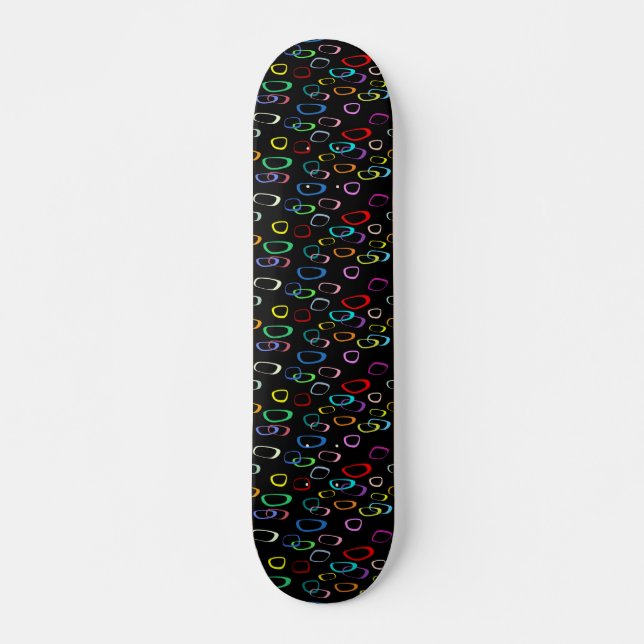 Skateboard Patrón retro en (Anverso )
