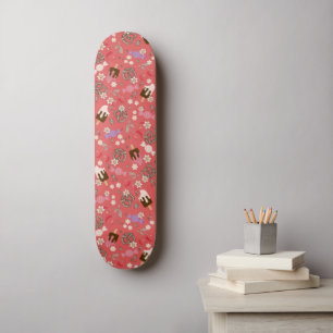 Skateboard Patrón rojo de los tratamientos dulces y salados