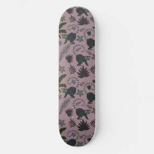 Skateboard Patrón sin foco Animales tropicales saltando monos