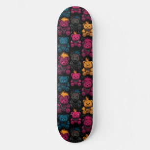 Skateboard Patrón sin foco Rebelde Punk Teddies