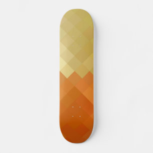 Skateboard Patrón sin soldadura de diamantes amarillo y Naran