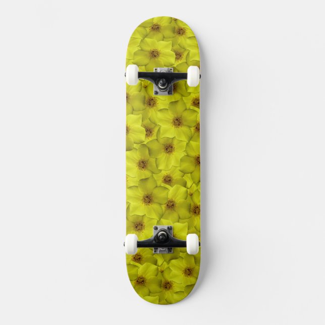 Skateboard Patrón sin soldadura de Shrubby Cinquefoil (Anverso)