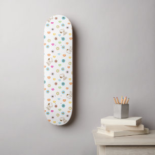 Skateboard Patrón Snoopy Colorful Hearts
