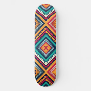 Skateboard Patrón tribal colorido