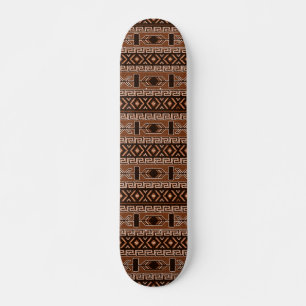 Skateboard Patrón tribal marrón