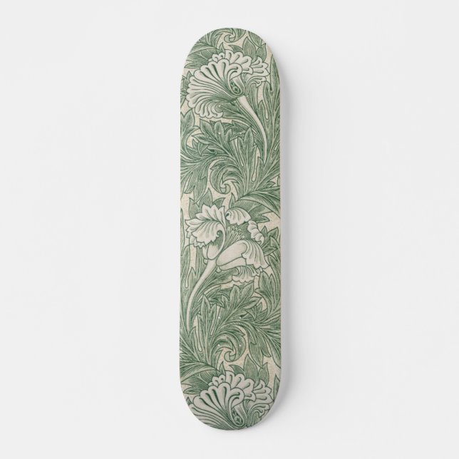 Skateboard Patrón Tulip de William Morris (Anverso )
