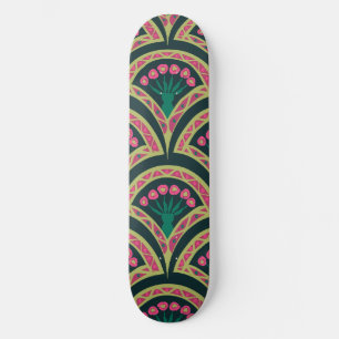 Skateboard patrón verde en forma de cáscara