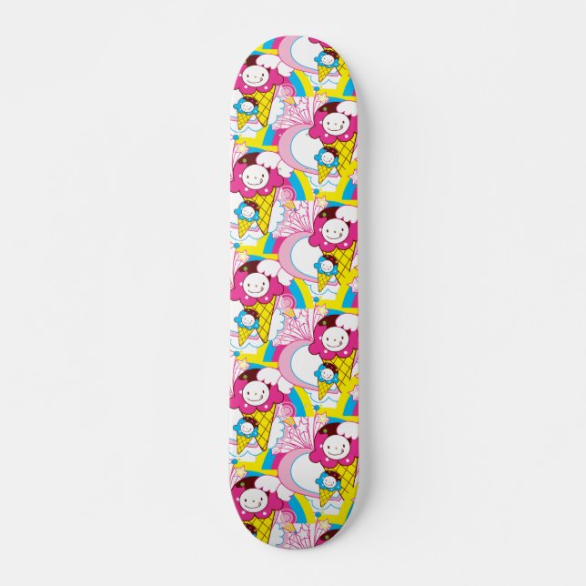 Skateboard Patrones super kawaii de hielo cream (Anverso )