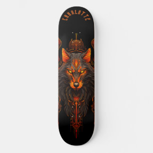 Skateboard Patrones Tribales de Hombre Lobo Mitológicos Fanta