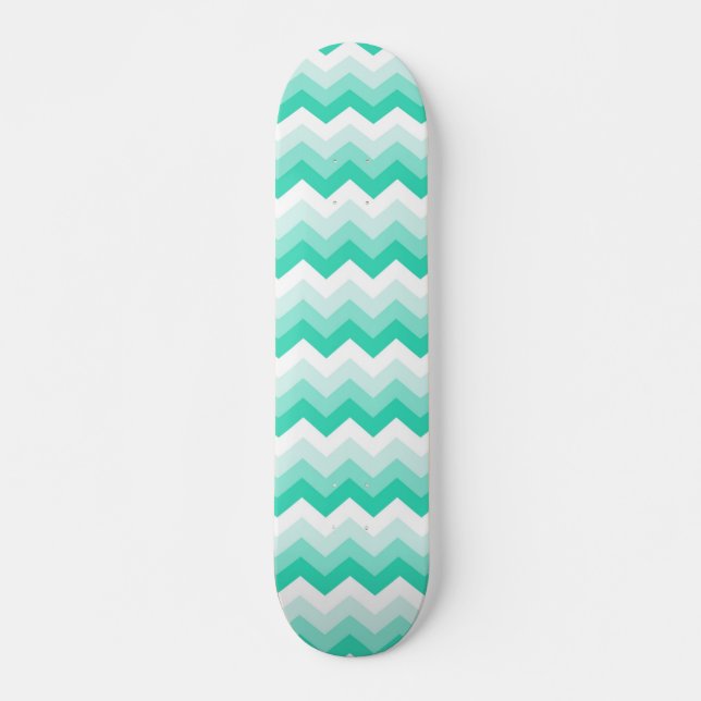 Skateboard Patrulla Zigzag (Turquesa, verde) (Anverso )