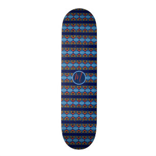 Skateboard Pattern.monogram geométrico étnico al sudoeste