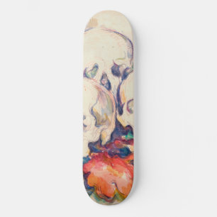Skateboard Paul Cezanne - Los tres cráneos acuarela