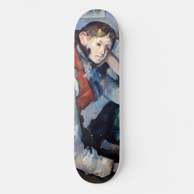 Skateboard Paul Cezanne - Niño con Chaleco Rojo (Anverso)