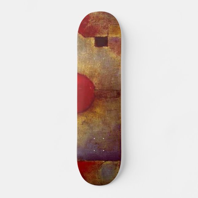 Skateboard Paul Klee Red Balloon Resumen Arte Colorido (Anverso)