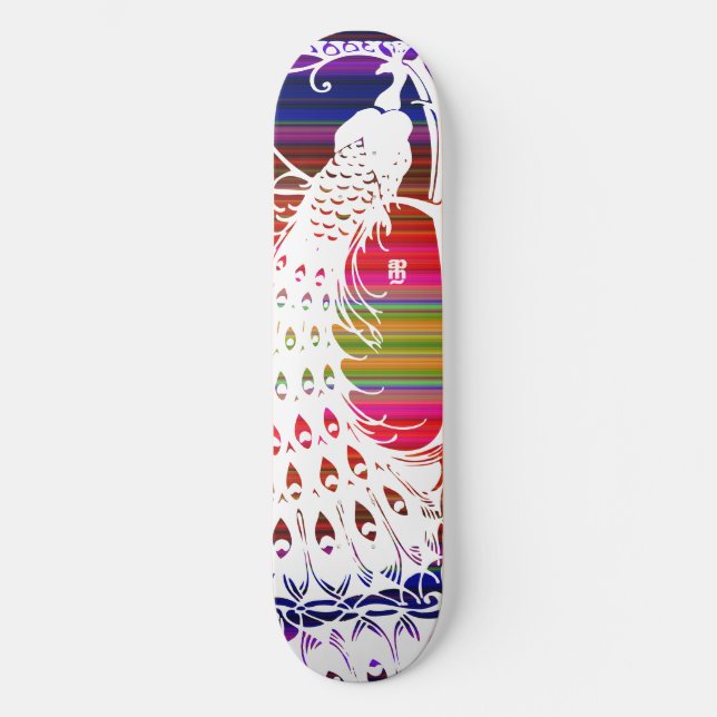 Skateboard Pavo real de Mexi-Cali (Anverso)