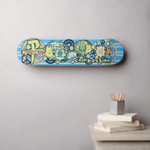 Skateboard Paz-Amor-Compasión-Kanji - - - -