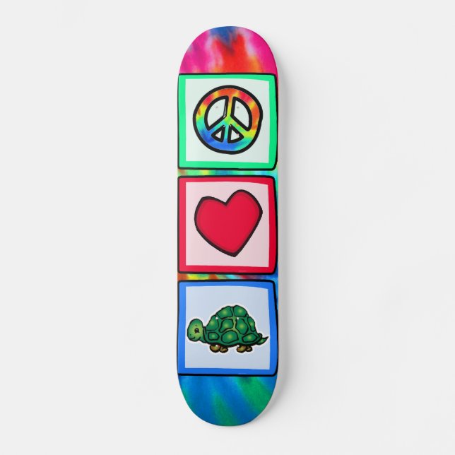 Skateboard Paz, amor, tortugas (Anverso)
