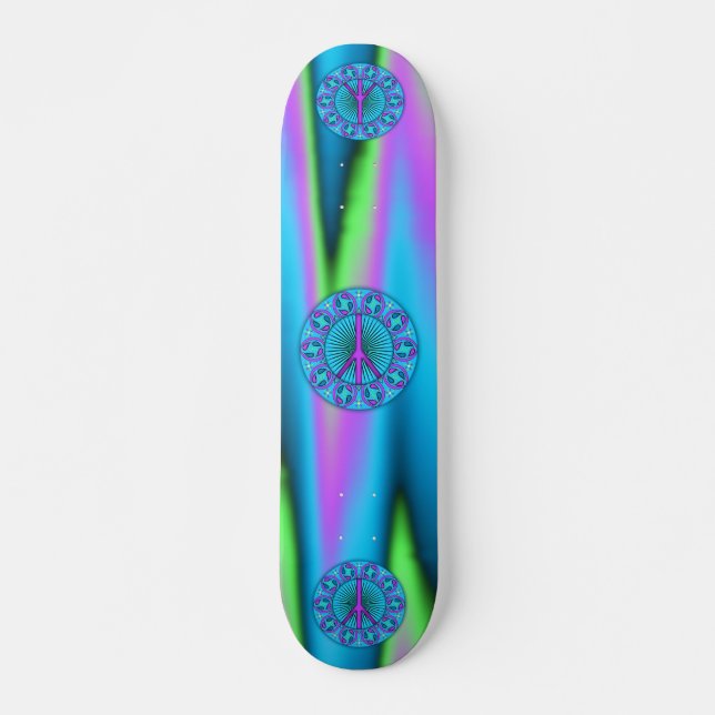 Skateboard Paz ~ Cubierta para patinaje sobre hojas (Anverso )