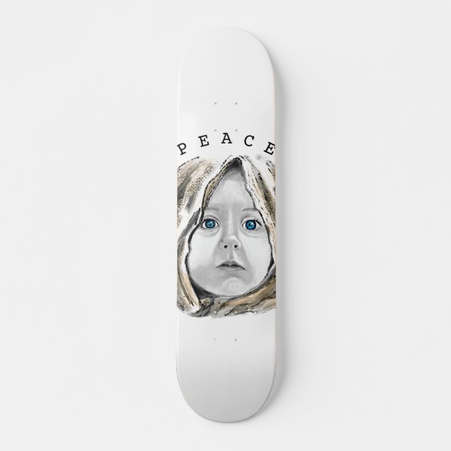 Skateboard Paz - Hermosa Niña Dulce con Ojos Azules (Anverso )