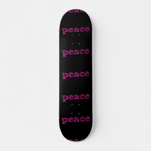 Skateboard paz rosa en negro