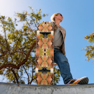 Skateboard Peach Fuzz Boho Shabby Chic Geometric Resumen Art