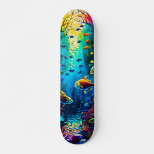 Skateboard Peces en el mundo submarino