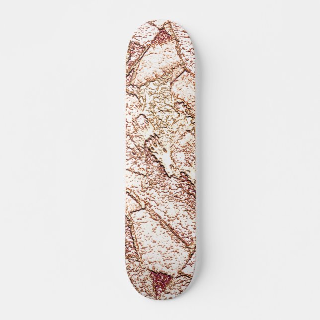 Skateboard Pedra áspera em marrom claro cremoso (Anverso )