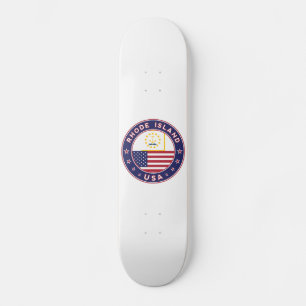 Skateboard Pegatina de Rhode Island, estuche de teléfono, bol