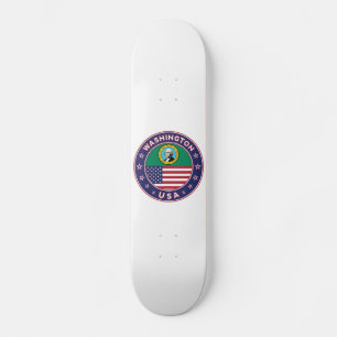 Skateboard Pegatina de Washington, estuche de teléfono, bolso