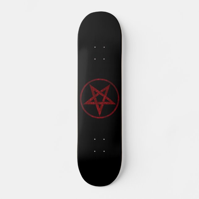 Skateboard Pentagram del diablo Rojo (Anverso)