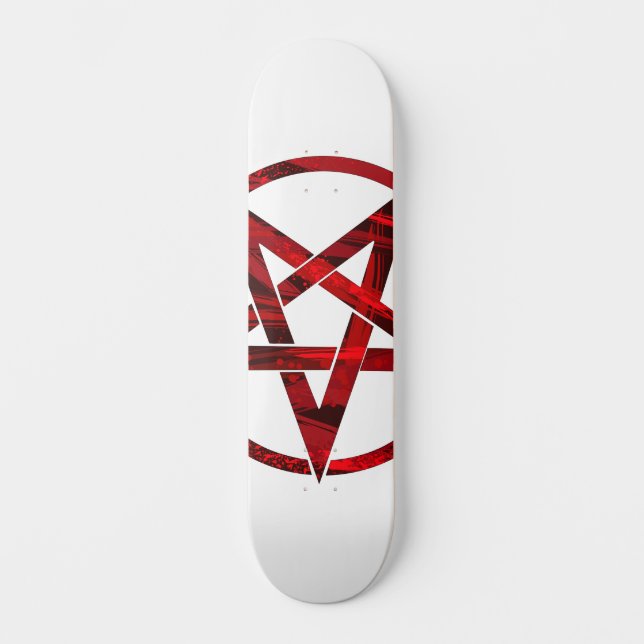 Skateboard Pentagram del diablo Rojo (Anverso)