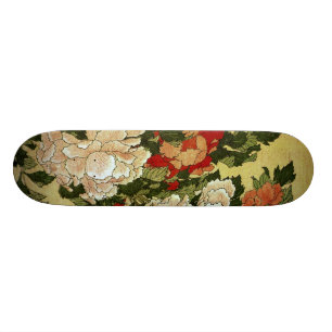 Skateboard Peonies & Butterflies Bella Artes japonés de Hoku